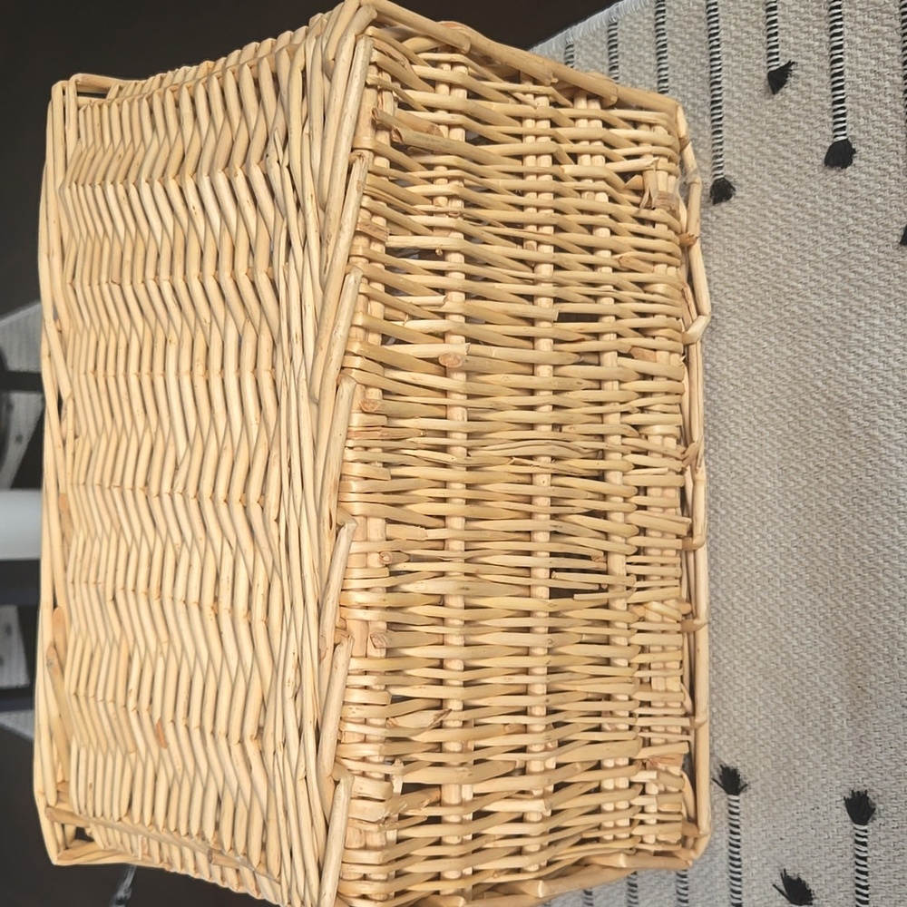Crate & Barrel Wicker Basket - Picture 3 of 8